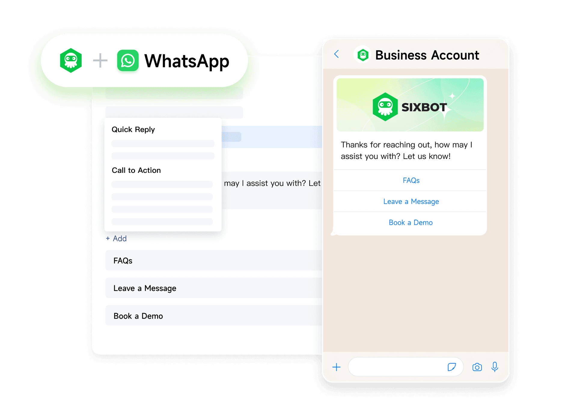 Interactive buttons for quicker replies